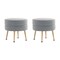 Manhattan Comfort Bailey Ottoman in Grey with Gold Feet, 2PK 2-OT003-GY - alternate 10